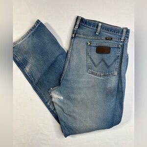 Wrangler 47MWZPW Jeans Mens 42x32 Heavyweight Denim Cowboy Cut Tapered Western